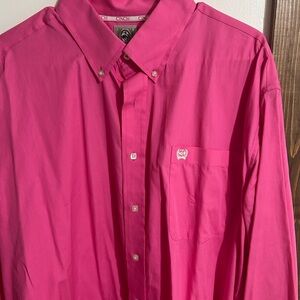 Cinch Men's Vibrant Pink Casual Shirt